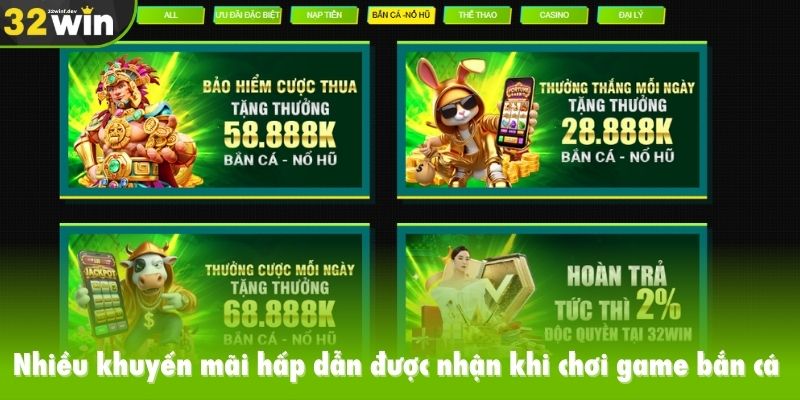 Nhiều khuyến mãi hấp dẫn được nhận khi chơi game trên hệ thống